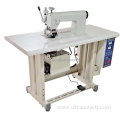 TJ-60S Ultrasonic lace sewing machine for cordless sewing of fabric shopping bags.